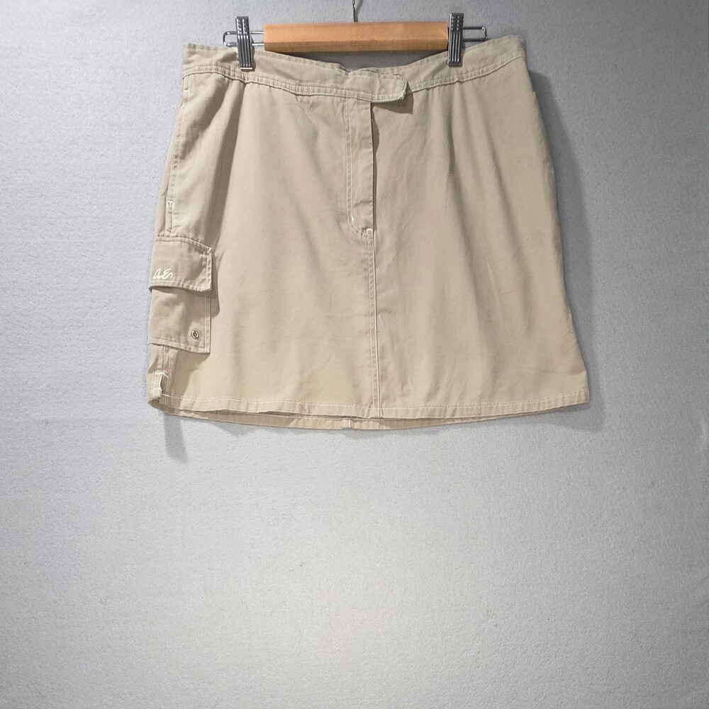 NWT Y2K American Eagle Khaki Cargo Mini Skirt - Size 14- 2000s Utility Grunge